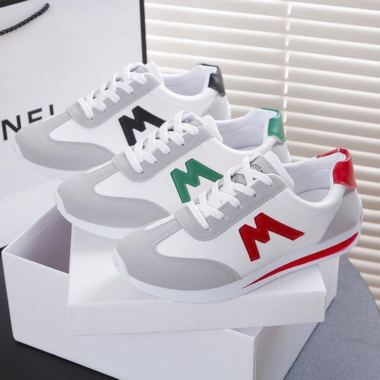Leather Korean Style Versatile Student Casual Running Shoes - WOMONA.COM