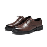 Zapatos de cuero para hombre, ropa formal de negocios, suela suave