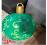 Christmas Ornament Ball Outdoor Pvc 60CM Inflatable Decorated Ball - WOMONA.COM