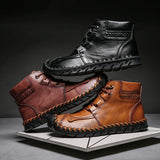 Leather shoes leather men casual shoes - WOMONA.COM