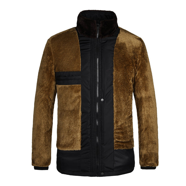 Men's Plush Coat Cotton Suit New Style - WOMONA.COM