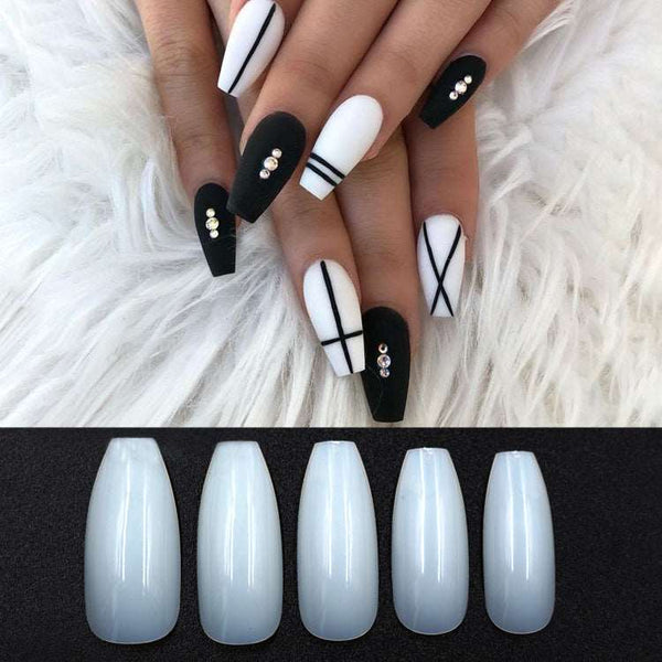 500 transparent / natural fake nails - WOMONA.COM