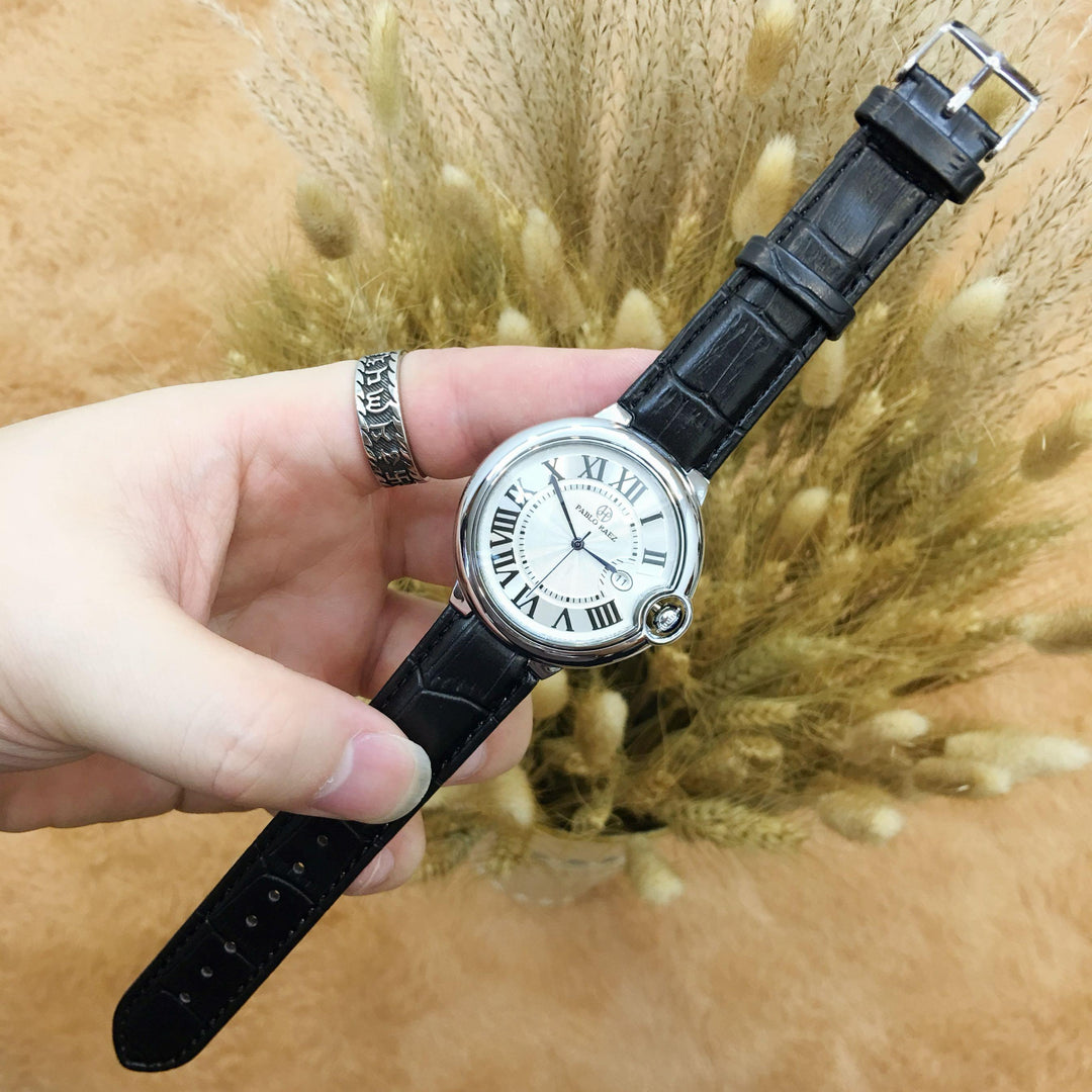 Men Fashion Steel Band Watch Quartz Strap - WOMONA.COM