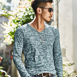 Autumn winter new men's long sleeved T-shirts men - WOMONA.COM