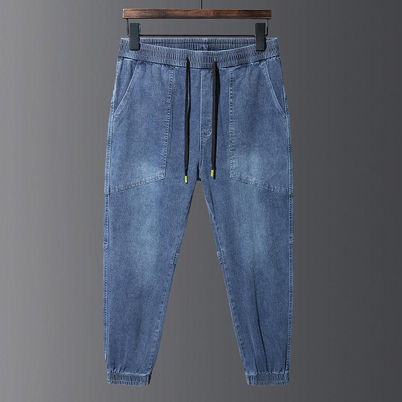 Plus Size Male Stretch Skinny Jeans - WOMONA.COM