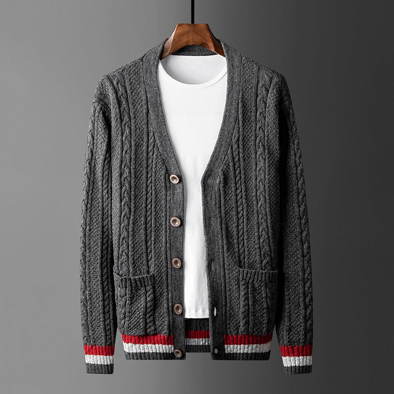 American Style Trend Pure Cotton Cardigan SweateR - WOMONA.COM