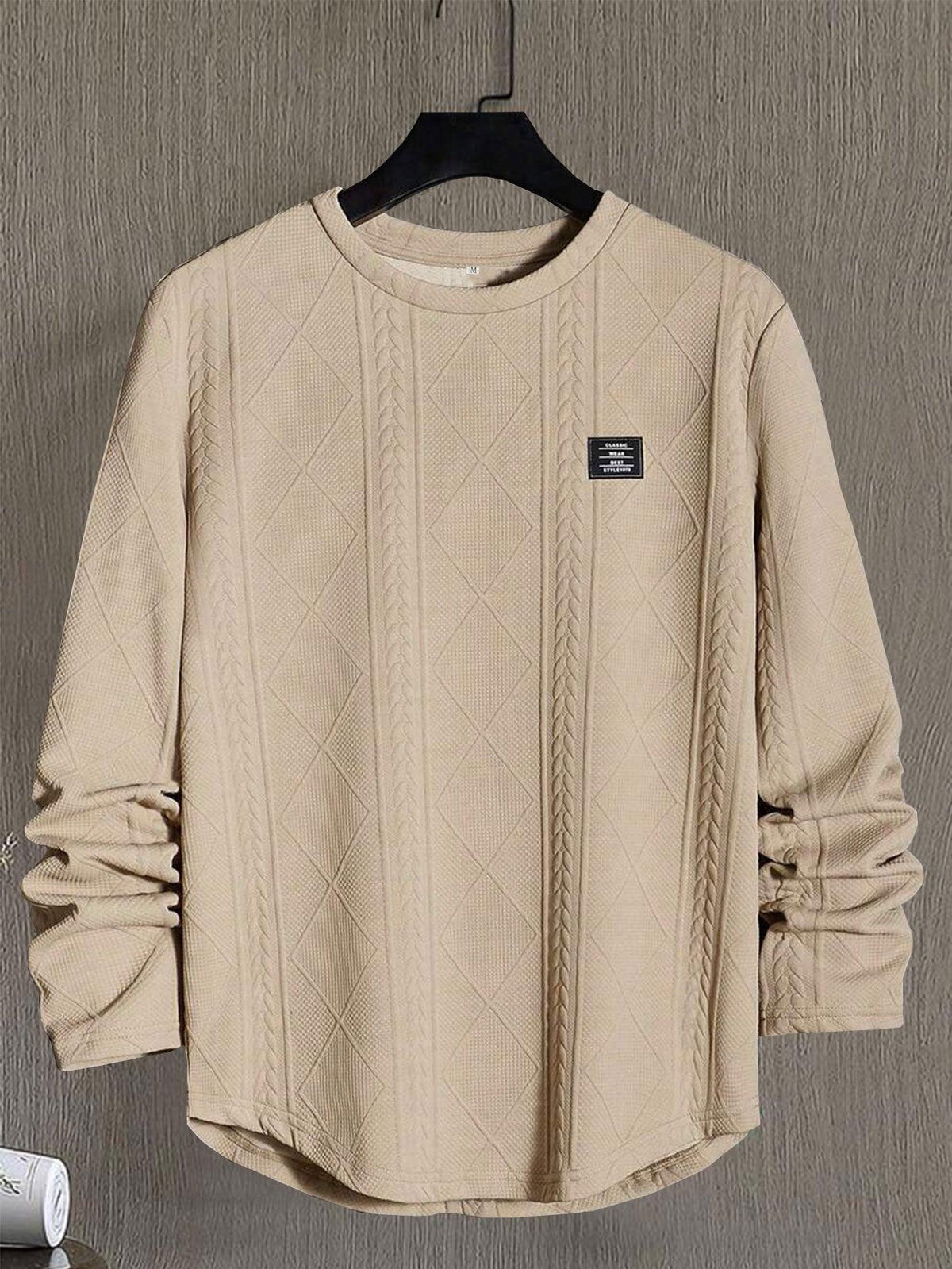 Men's Letter Collage Chest Casual Sweatshirt - WOMONA.COM