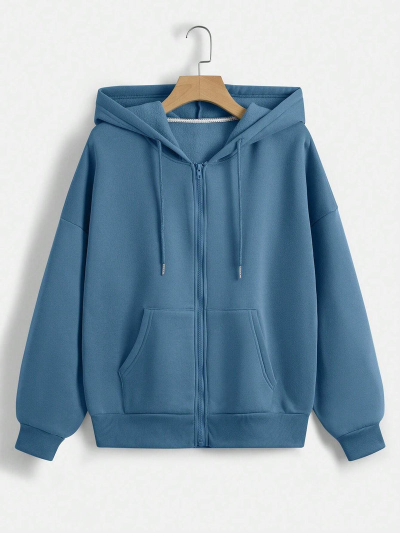 Hoodie Zipper Pocket Casual Sweatshirt