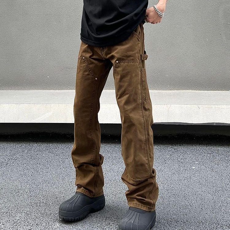 Men's Logging Workwear Straight Casual Jeans - WOMONA.COM