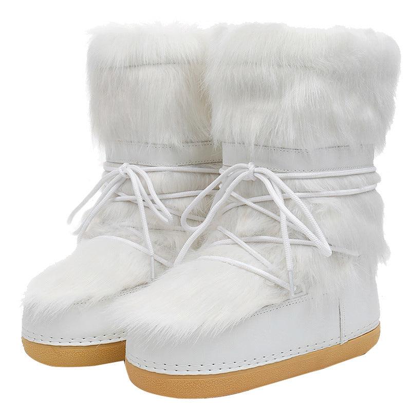 Winter Space Boots Furry Moon Boot Snow Boots - WOMONA.COM