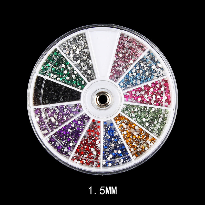 Diamond fake nails domestic rhinestones 12 colors - WOMONA.COM