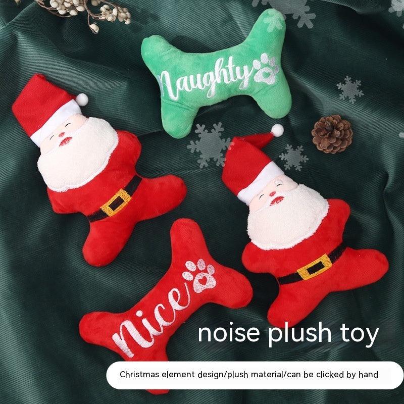 Christmas Dog Plush Sounding Puppy Toy Santa Claus Decorations - WOMONA.COM