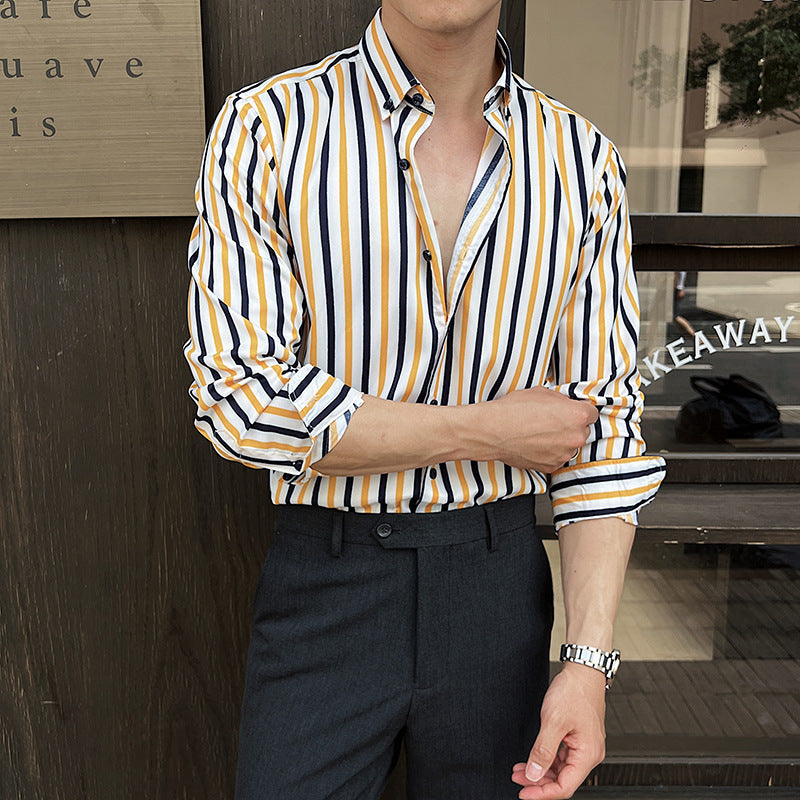 Men's Long-Sleeve Striped Shirt – product image 1