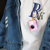 Daisy Mini Camera Necklace LED Sound And Glow - WOMONA.COM