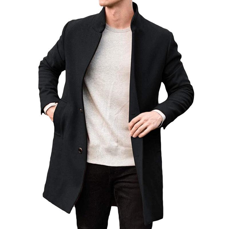 Autumn And Winter New Thick Woolen Men's Coat - WOMONA.COM