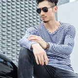 Autumn winter new men's long sleeved T-shirts men - WOMONA.COM