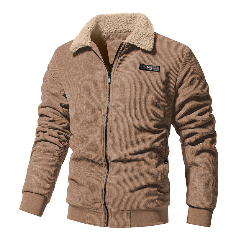 Men's Padded Corduroy Sherpa-Collar Jacket - product view 1