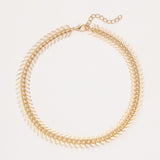 Fishbone Chain Short Necklace Clavicle Women's Necklace - WOMONA.COM