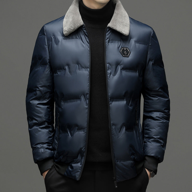 Fur Collar Coat Men's Casual Jacket