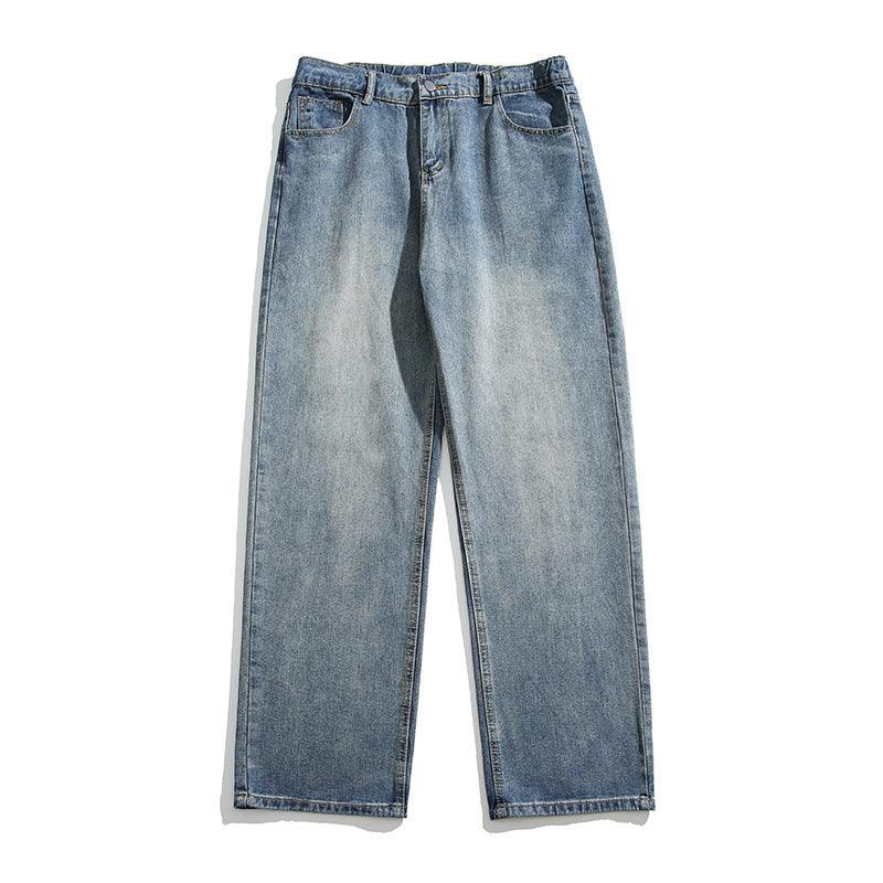 Washed Jeans Men's Spring American Wide Leg Leisure - WOMONA.COM
