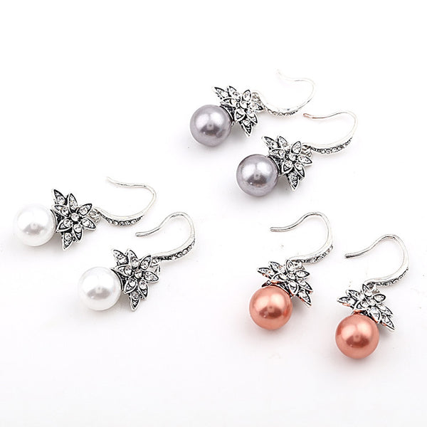 Pearl Earrings Sunflower - WOMONA.COM