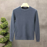 Loose Round Neck Sweater Men's Knitted Shirt - WOMONA.COM