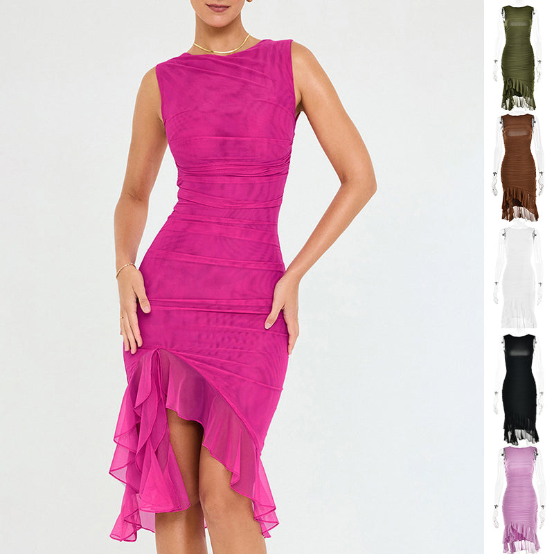 Slim Skinny Sleeveless Dress For Women Fashion Party Club Dresses - WOMONA.COM