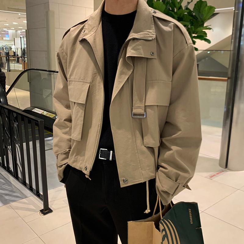 Lightly Mature Design Lapel Vintage Overalls Jacket - WOMONA.COM