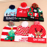 LED Christmas Hat Sweater Knitted Beanie Christmas