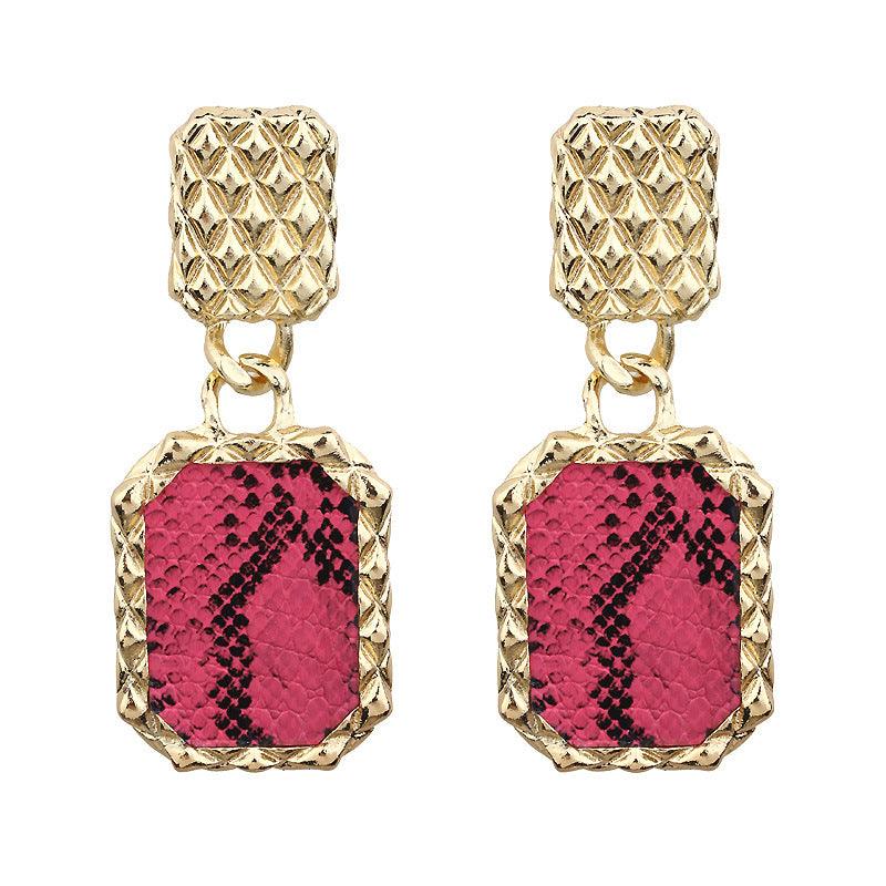 Geometric Snake Earrings