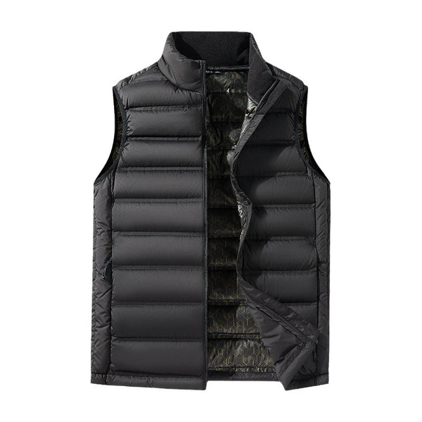 Plus Size Down Stand-up Collar Thermal Thick Graphene Vest Waistcoat - WOMONA.COM