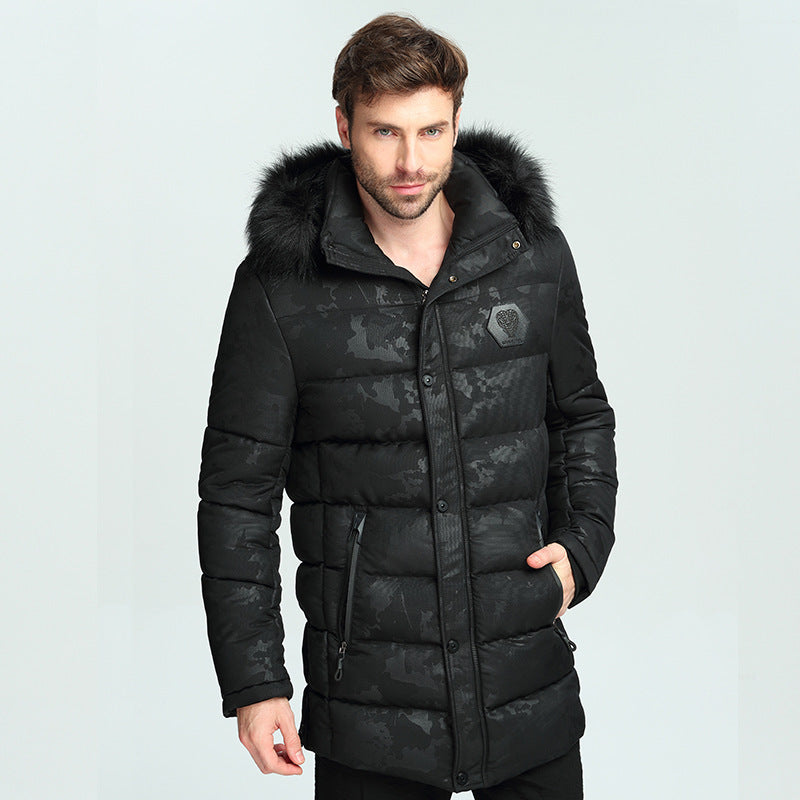 Cotton-padded Clothing British Fur Collar Coat