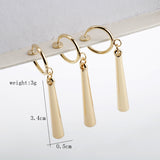 Long Drop Earrings Ear Clips - WOMONA.COM