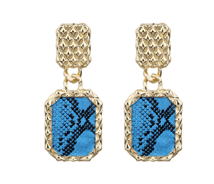 Snake earrings geometric - WOMONA.COM