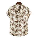 Men Short sleeved beach shirts men - WOMONA.COM