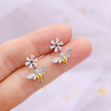 Bee earrings daisy - WOMONA.COM