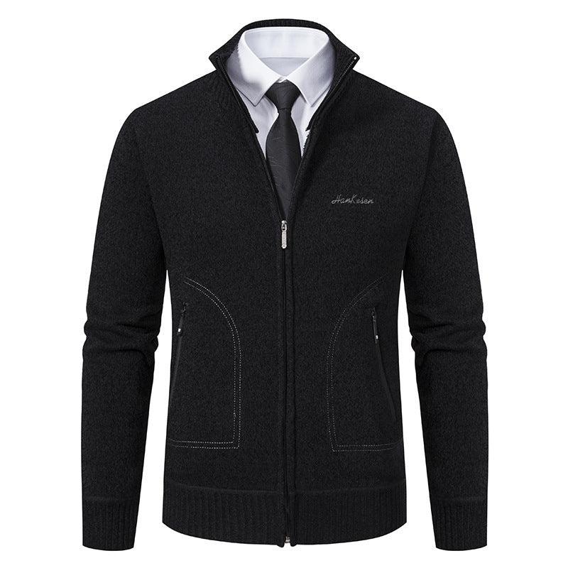 Stand Up Collar Slim Fit Lapel Trendy Thick Warm Jacket - WOMONA.COM