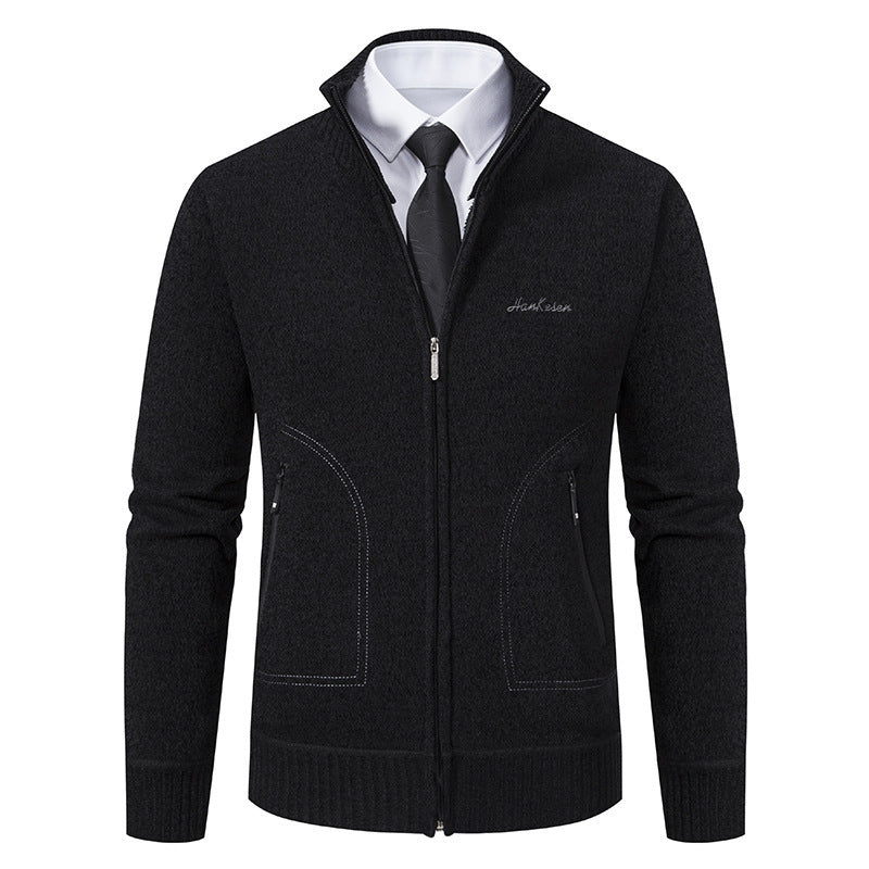 Stand Up Collar Slim Fit Lapel Trendy Thick Warm Jacket