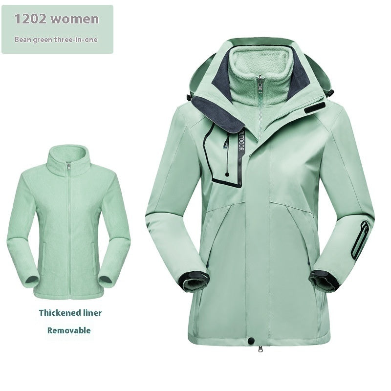 Outdoor Windproof Warm Shell Jacket Two-piece Set