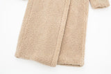 Women's Large Lapel Thickened Lamb Sweater Coat