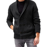 Men's Comfortable Long Sleeve Lapel Sweater