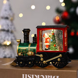 Lámpara de noche pequeña con decoración de tren para regalo de Navidad