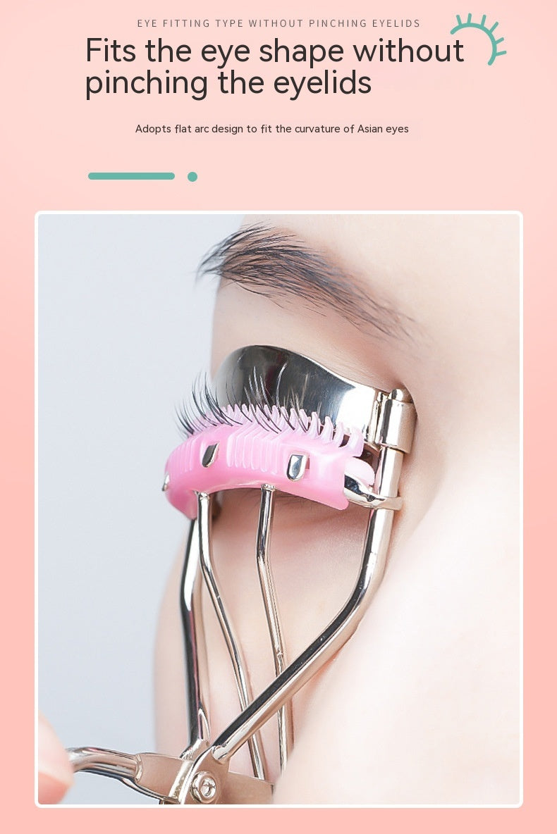 Natural Curling Eyelash Curler With Comb Girls Eyelash Beauty Auxiliary Tools Portable Wide Angle Eyelash Curler - WOMONA.COM