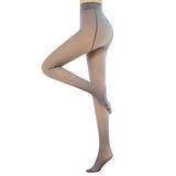 Fake Flesh Penetrating Leggings With Velvet Skin - WOMONA.COM