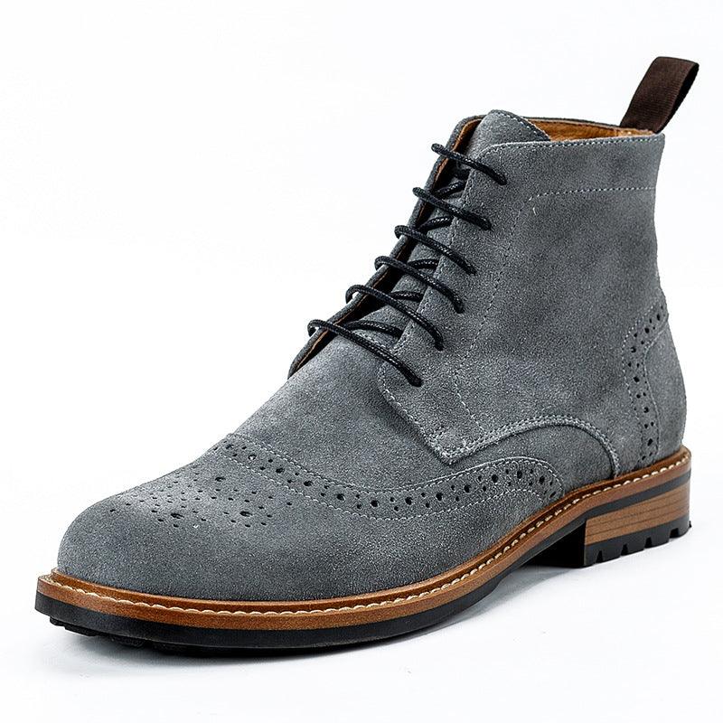 Men's High Top Short Boots Men - WOMONA.COM