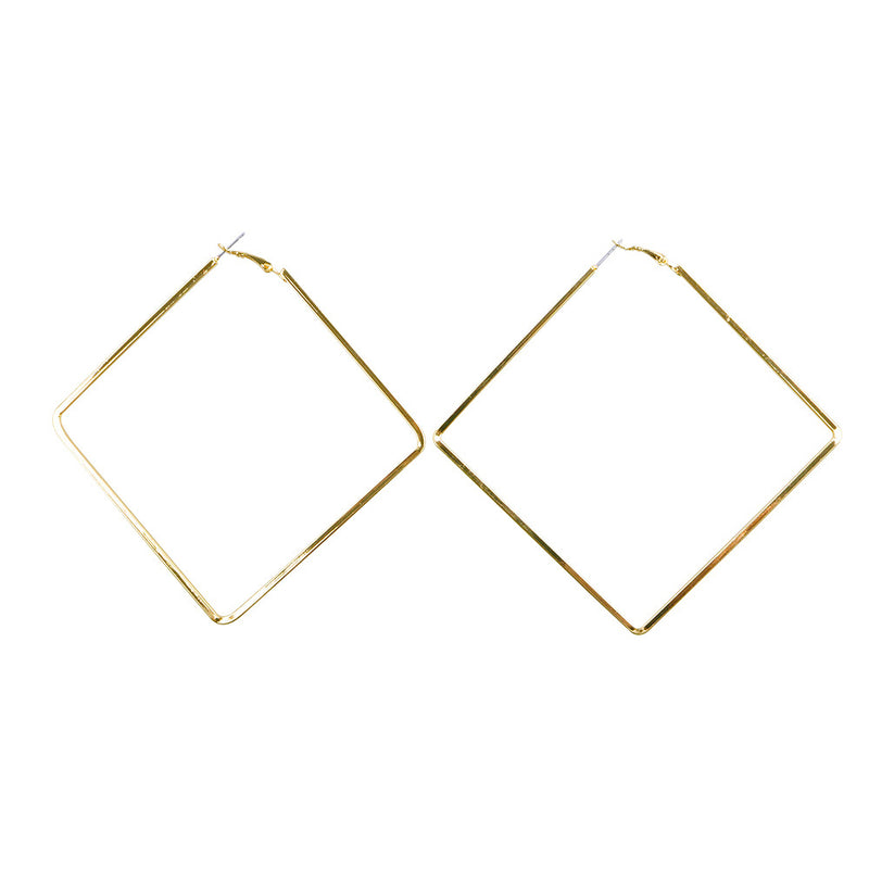 Women's Geometric Diamond Earrings - WOMONA.COM