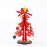 Wooden Christmas Tree Ornaments Scene Layout - WOMONA.COM