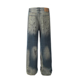 Distressed Dirty Ripped Jeans For Men - WOMONA.COM