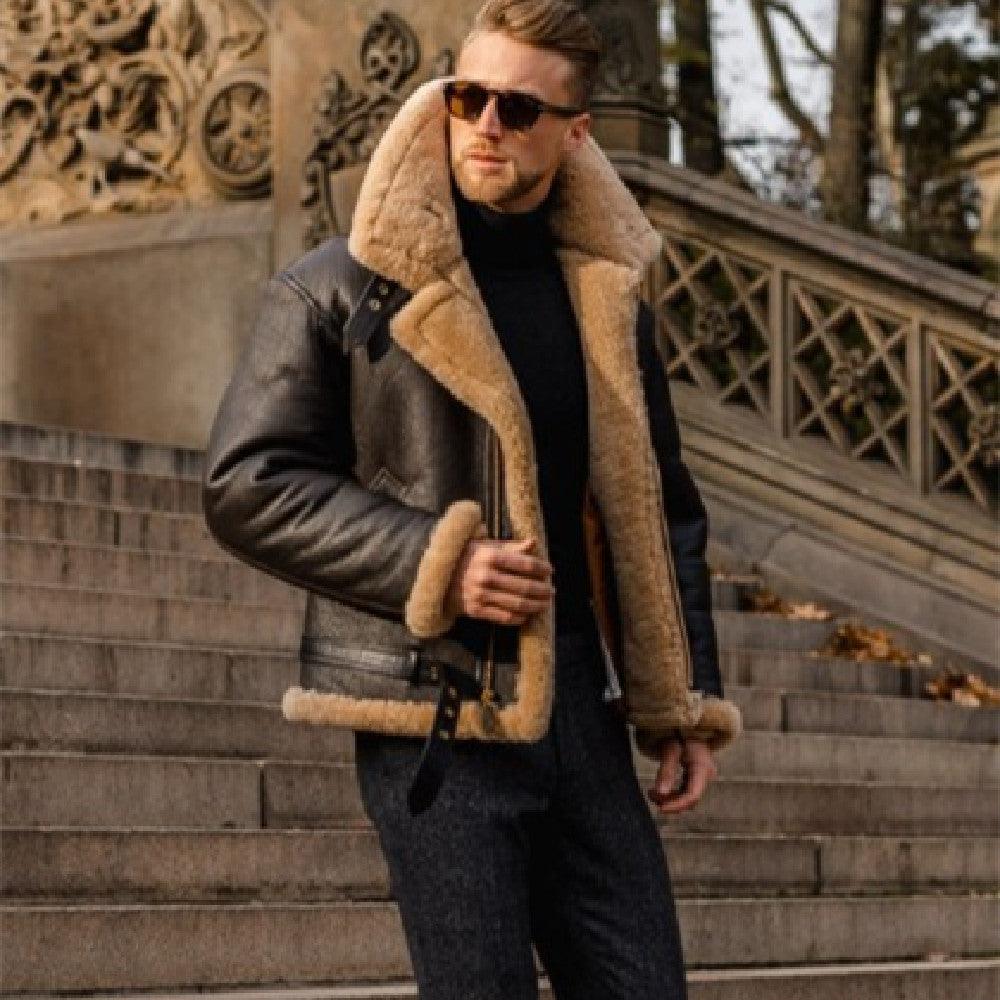 Men's Thick Furry One-Piece Jacket