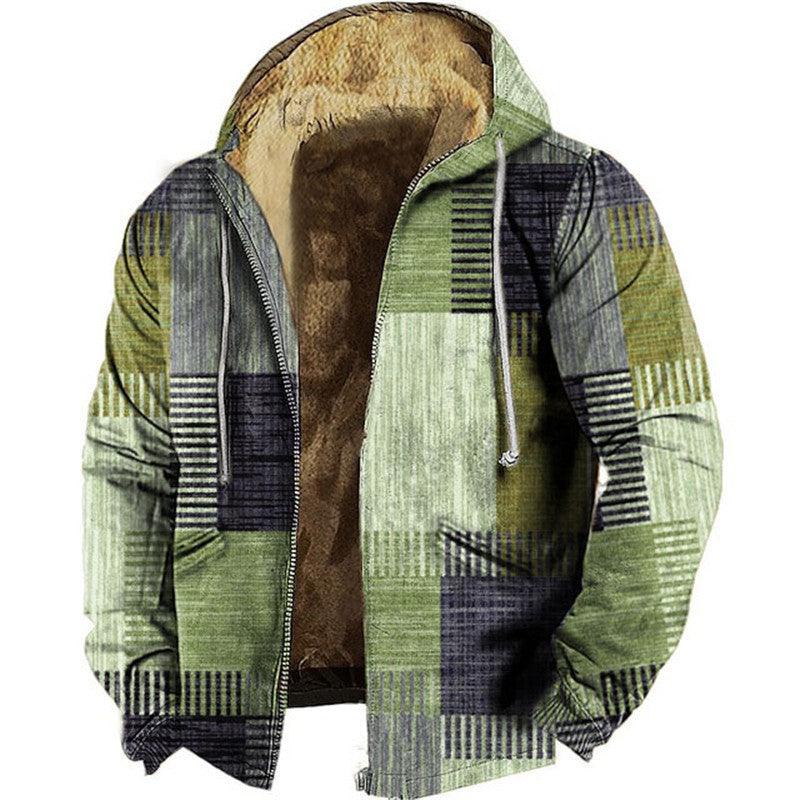 Ethnic Style 3D Printing Casual Youth Trend Hooded Zipper Sweatshirt - WOMONA.COM